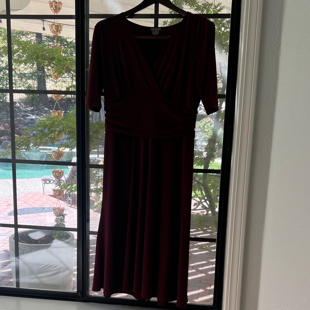 Nordstrom Deep Burgundy Long Sleeve Dress